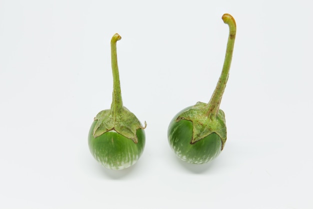 Eggplant on white background