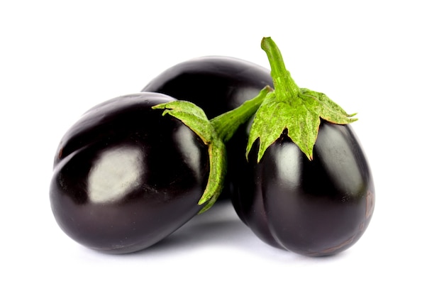 Eggplant on white background