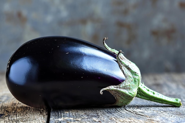 eggplant on a wooden background healthy food vegetarianism