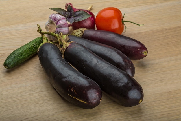 eggplants on the board