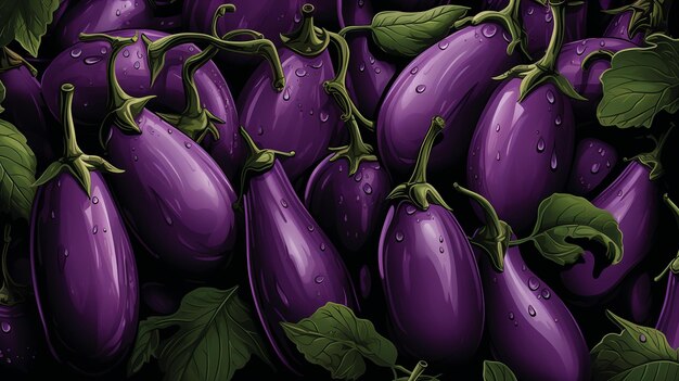 Photo eggplants