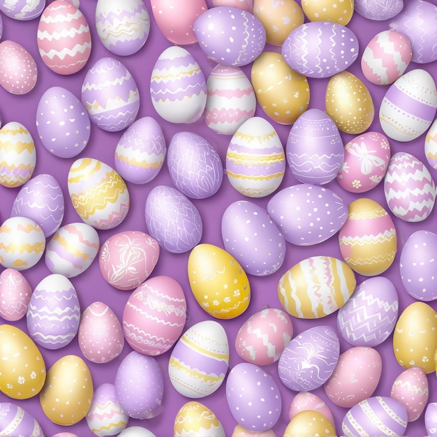 Eggs Arranged on Purple Surface