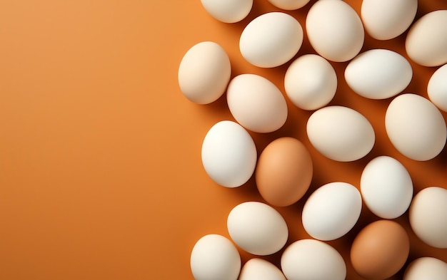 Ai에 의해 생성되는 복사 공간이 있는 계란 배경