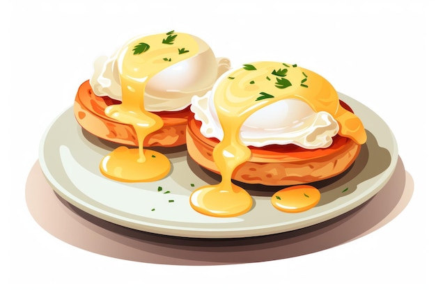 Photo eggs benedict icon on white background ar 32 v 52 job id b909a6702a904841a04b94f2b144a098