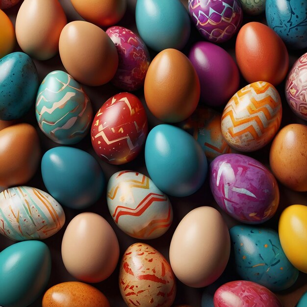 Photo eggs colourful 8k