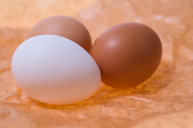 Eggs on a gray surface