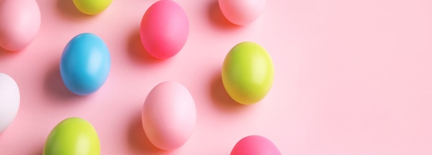 Eggs over pink background