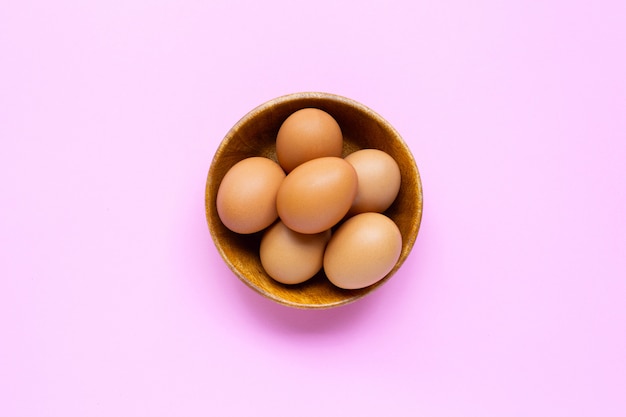 Eggs on pink  