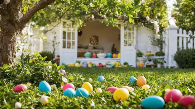 Eggs Scattered Across the Grass