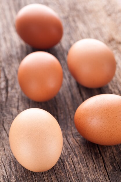 Eggs on a table