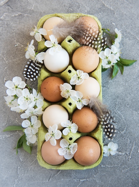 Eggs in tray