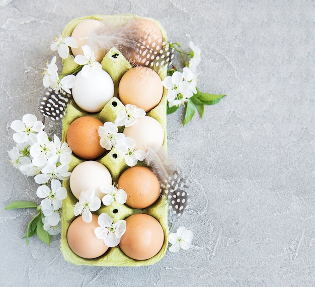 Eggs in tray