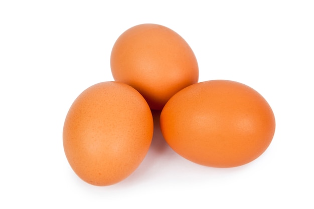 Eggs on a white background