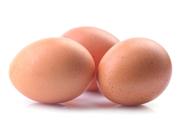 Eggs on a white background