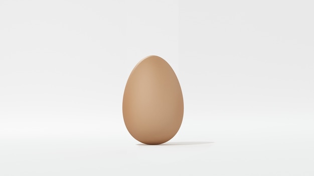 白い背景に卵