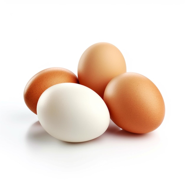 Eggs with white background high quality ultra hd