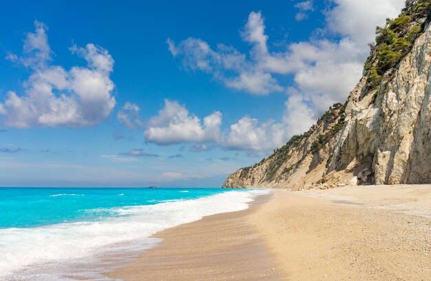 Egremni beach at lefkada ionion sea greece