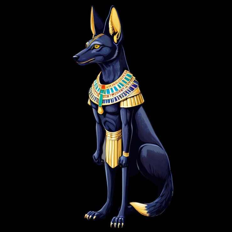 Photo egypt jackal anubis tshirt illustration