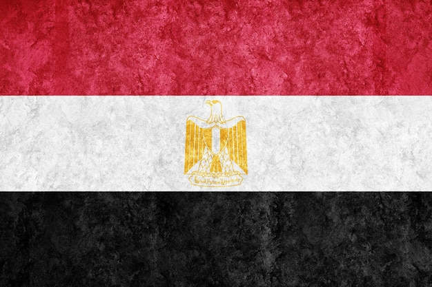 Egypt Metallic flag, Textured flag, grunge flag