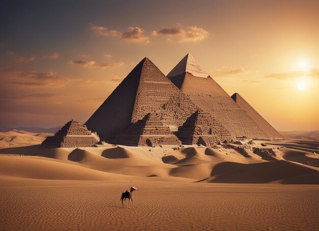 Photo a egypt pyramits background