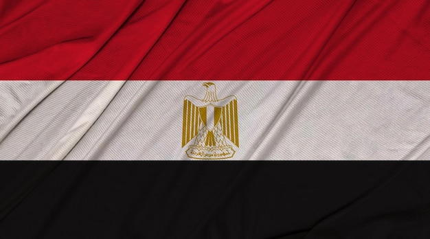 Egypt realistic 3d textured waving flag