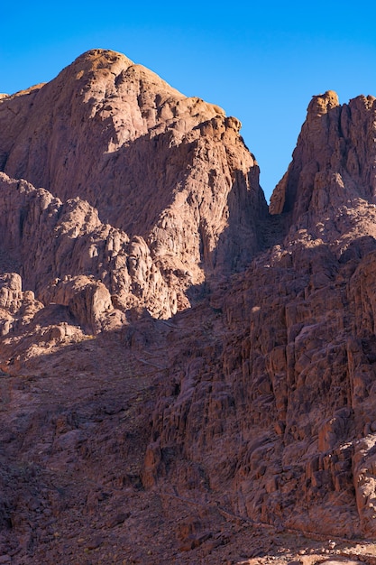 Egypt, Sinai Mountains on a bright sunny day, beautiful landscape