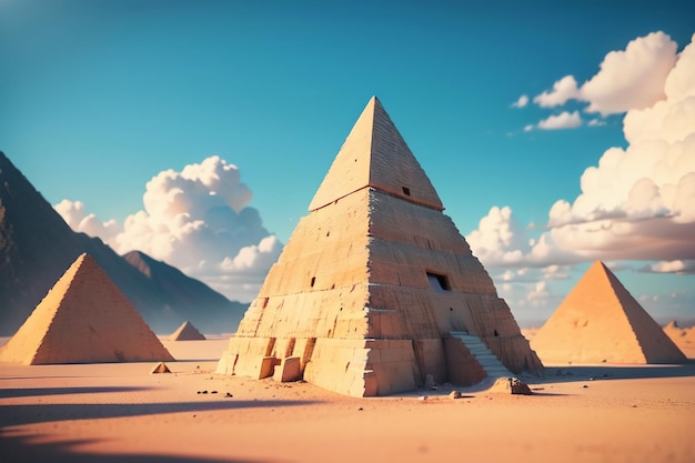 Egypte piramide architectuur wereld onopgeloste mysterie wonder landschap behang achtergrond