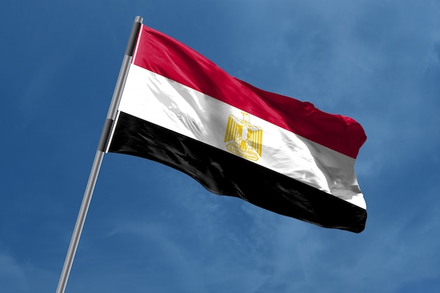 Egypte vlag zwaaien