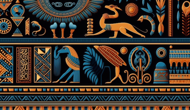 エジプトの古代美術のテクスチャ