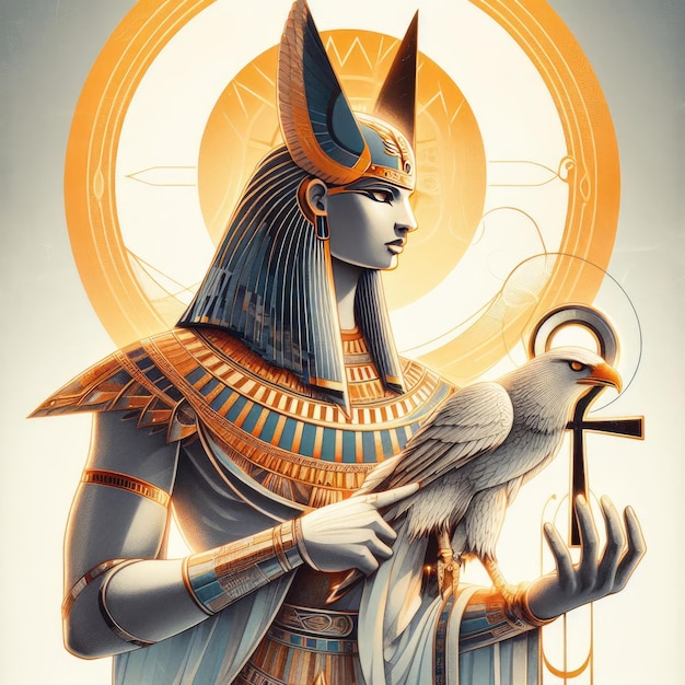 Egyptian golden illustration