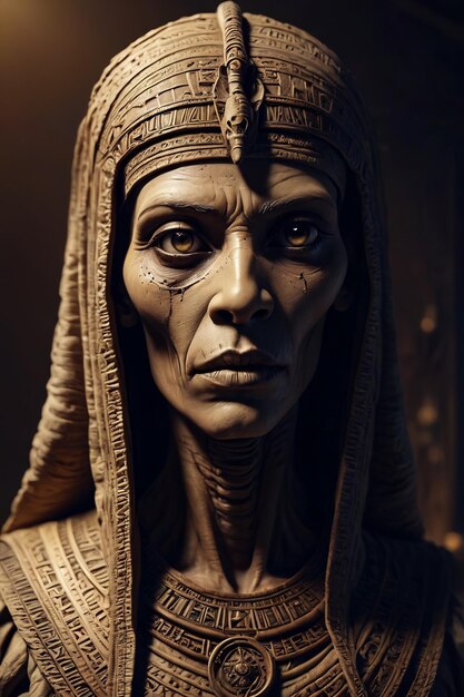 Египетская мумия фараона иллюстрация скелета черепа