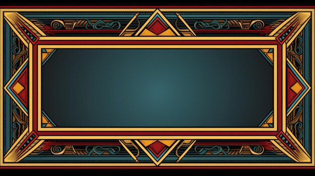 Photo egyptian ornate frame vector illustration