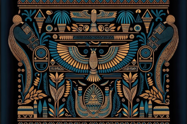 Egyptian pattern for wallpaper background Egypt style