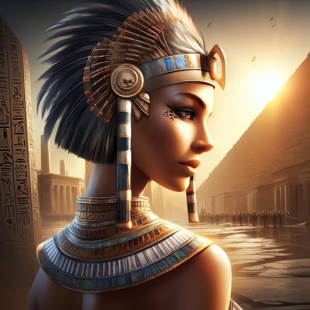 Egyptian pharaoh illustration background