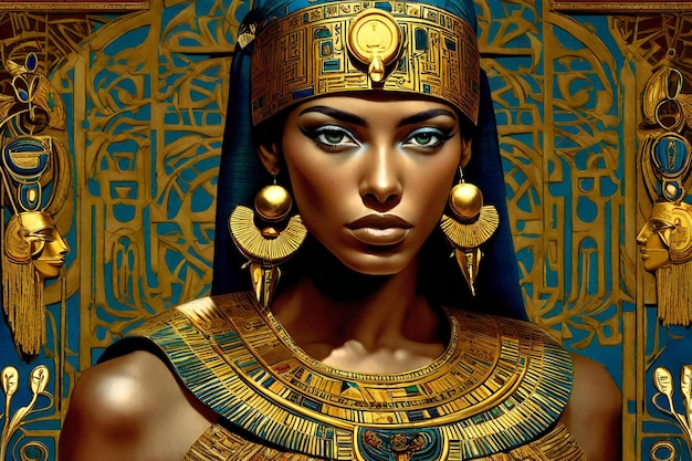 Egyptian pharaoh woman portrait