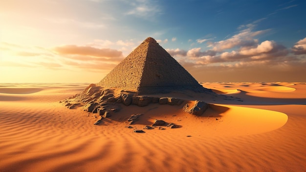 Foto sfondi desertici delle piramidi egiziane