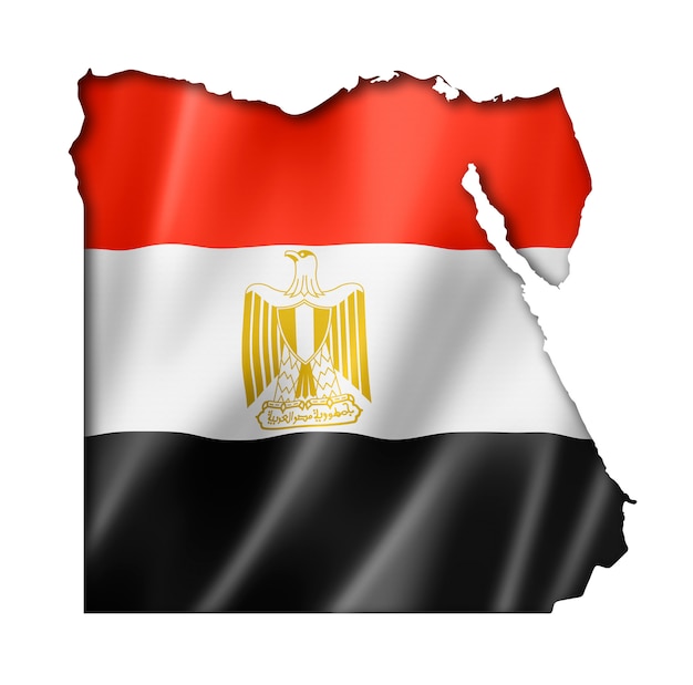 Egyptische vlag kaart