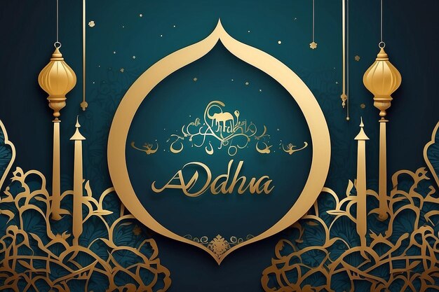 Photo eid al adha background fit for greeting card wallpaper and other vector illustration