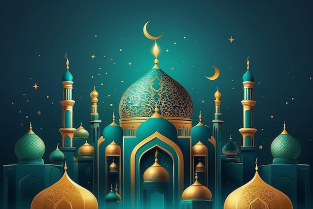 Photo eid al adha banner design vector illustration islamic and arabic background for mu