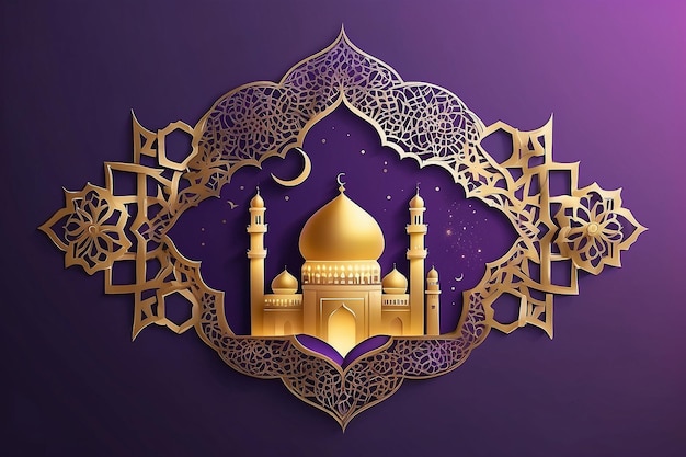 Photo eid al adha banner design vector illustration islamic and arabic background for musli