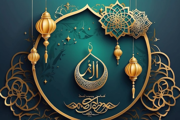Photo eid al adha banner design vector illustration islamic and arabic background