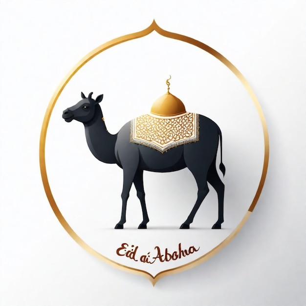 Foto eid al adha design illustratie op witte achtergrond