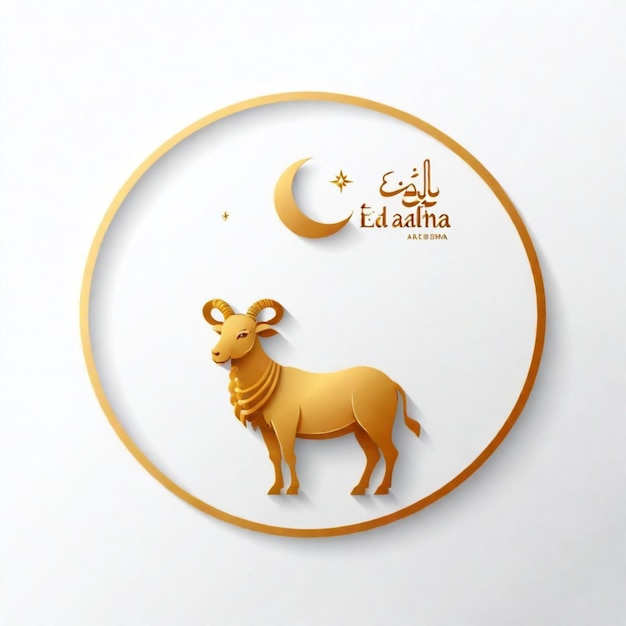 Foto eid al adha design illustratie op witte achtergrond