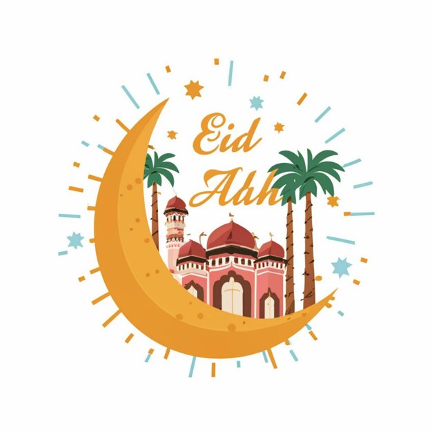 사진 eid al adha 디자인 일러스트레이션 백색 배경