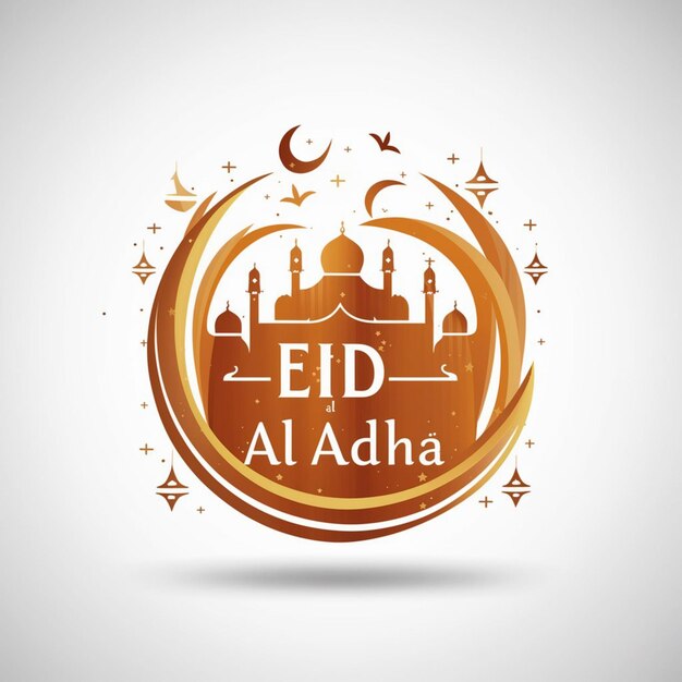 Фото Иллюстрация дизайна eid al adha на белом фоне