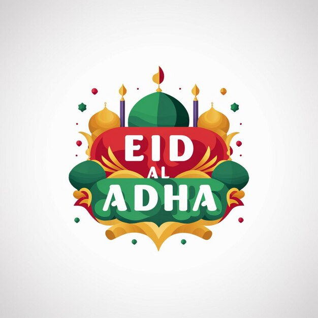 Foto illustrazione di design eid al adha su sfondo bianco