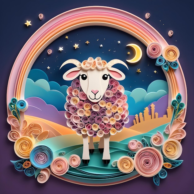 Eid al Adha Eid sheep quilling