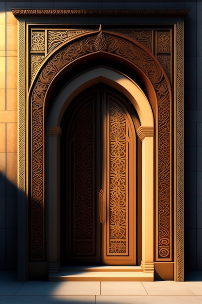 Eid al Adha Islamitische Moskee illustratie Arabische Lantaarns en Islamitische Achtergrond Arabische geschiedenis 3d
