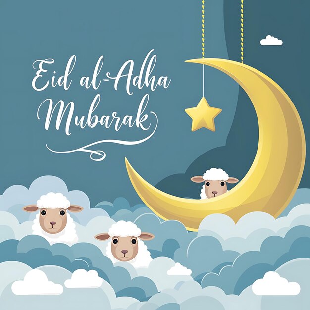 Foto stendardo dell'eid al adha mubarak