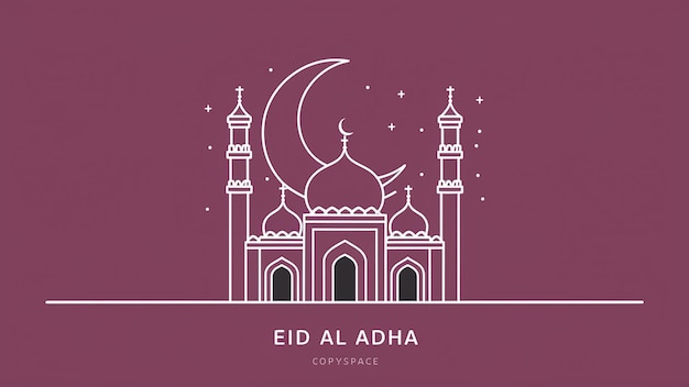 Foto eid al adha mubarak calligrafia bellissimo sfondo islamico e arabo generativo ai